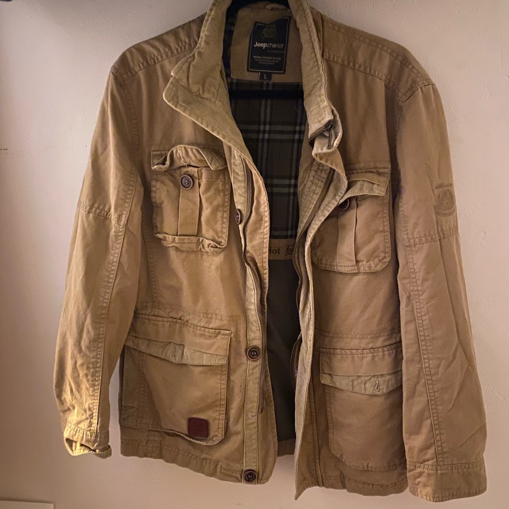 Rare cargo safari jacket one of kind jeep jacket